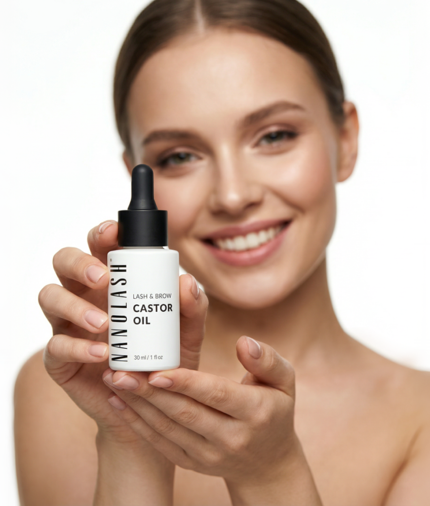 olej rycynowy na brwi i rzesy nanolash
